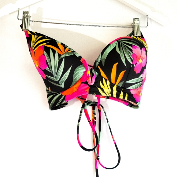 Shade & Shore V Wire Floral Bikini Swim Top - Picture 3 of 8